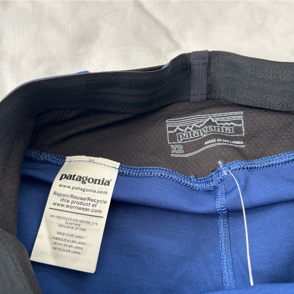 NWT Patagonia Blue and Black Endless Run Tights - Picture 4 of 7